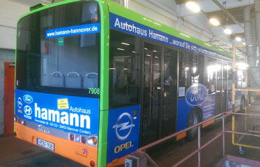 Autohaus Hamann Busbeschriftung Werbung Hannover